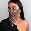 Bling Face Cover Fishing Net Masquerade Mask Fashion Rhinestone Mask  Dance Party