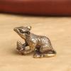 Copper Mouse Offering Pine Nut Figurines Miniatures Creative Cute Rat Lucky Animal Small Desktop Ornament Feng Shui Home Decor