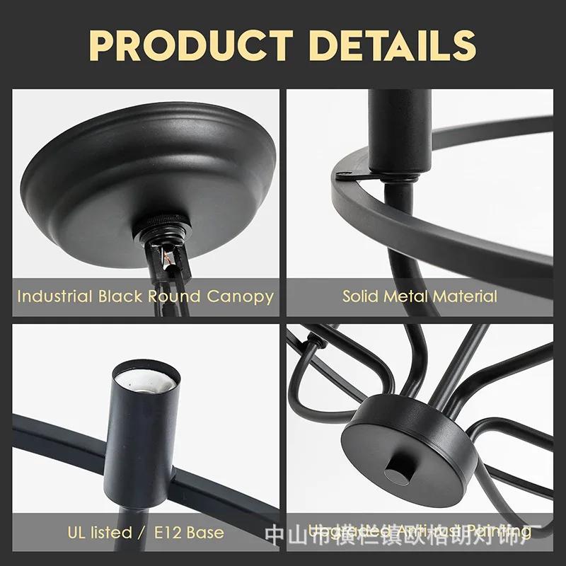 Американский современный светильник, роскошный ресторан, подвесной светильник, гостиная, потолочный подвесной светильник, украшение для дома, ретро-свечи