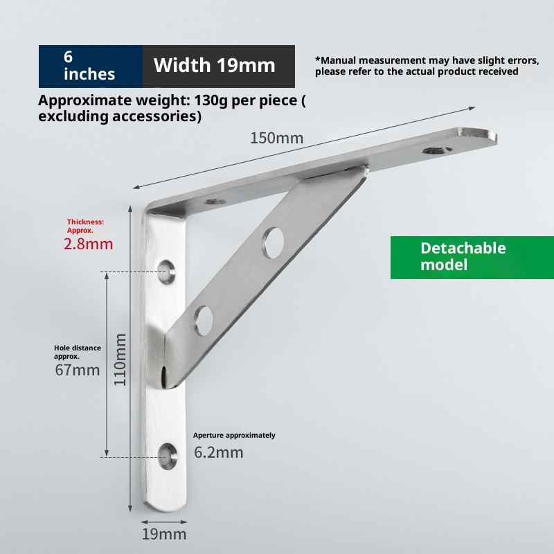 2Pcs Stainless Steel L Type Bracket Angle Bracket Heavy Duty For Wall Angle Bracket