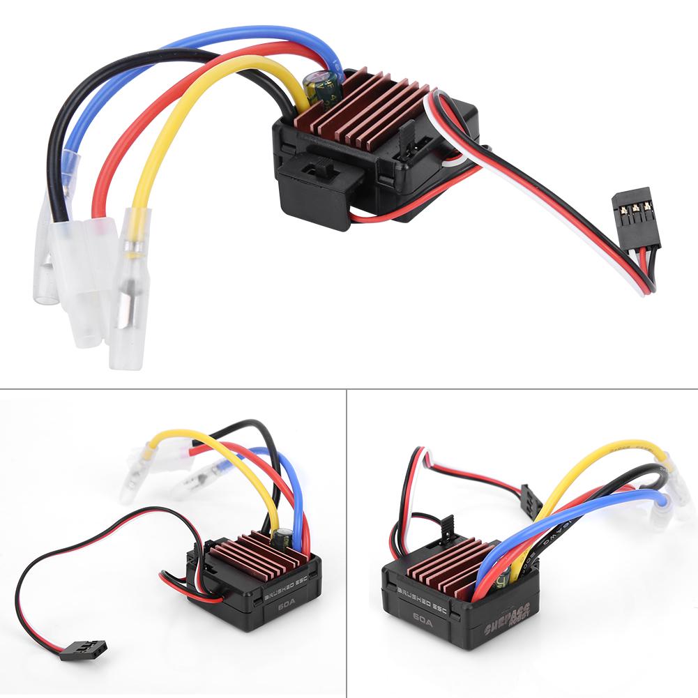 60A RC Brushed Electronic Speed Controller for Remote Control Car Accessory