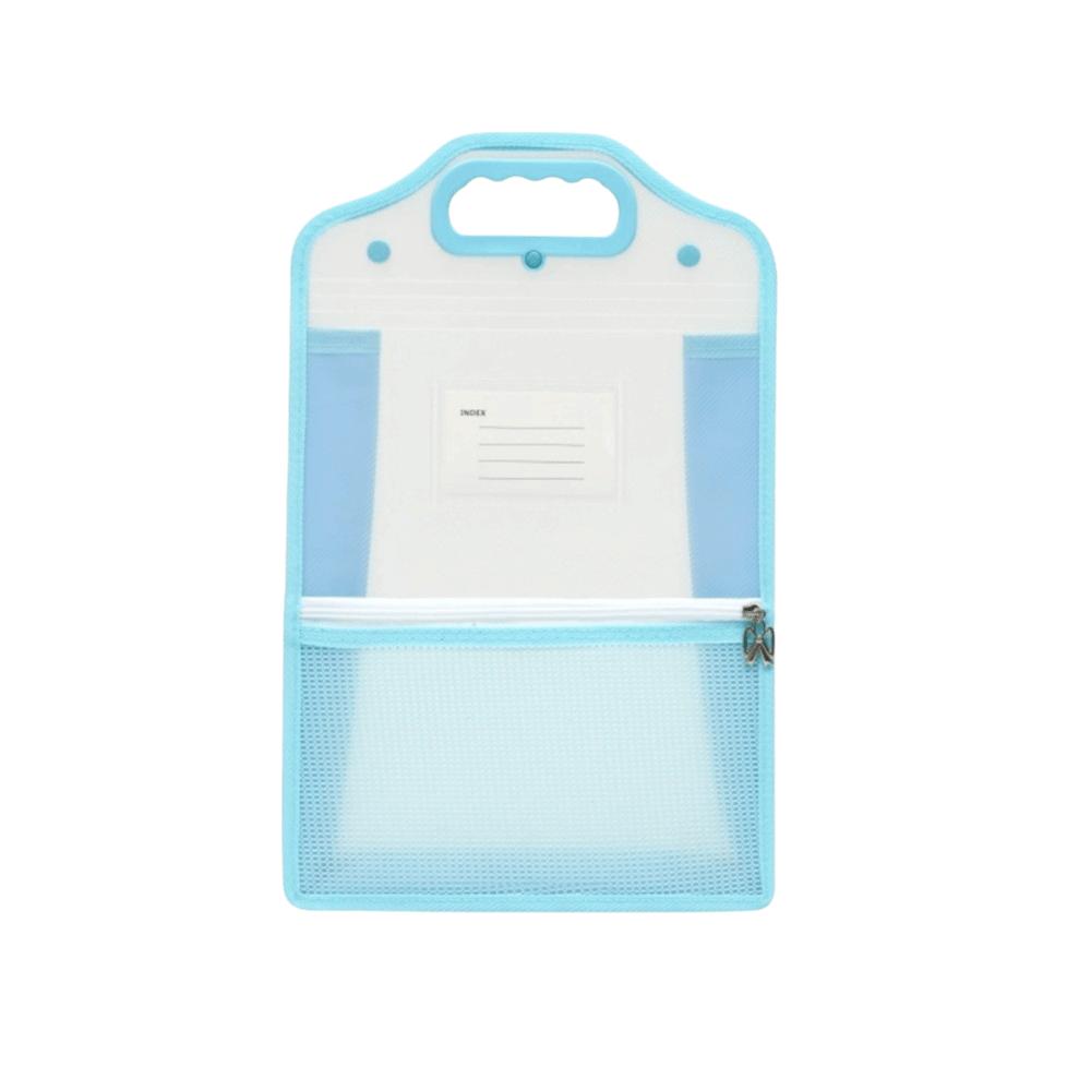 Zipper-Type A4 Document Bag Large Capacity Student Book Bag Homework Bag Test Paper Bag  Office