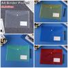 1Pcs Clear A4 Binder Pocket Snap Button Envelope Popper Wallets  for School Office Home