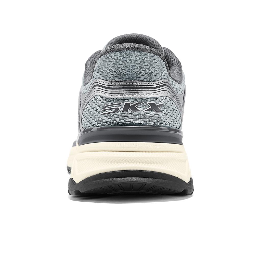 Skechers Серебристые слипоны Летние Ретро Удобные Повседневные Спортивные Толстая подошва Мужские кроссовки 233150-SLGY