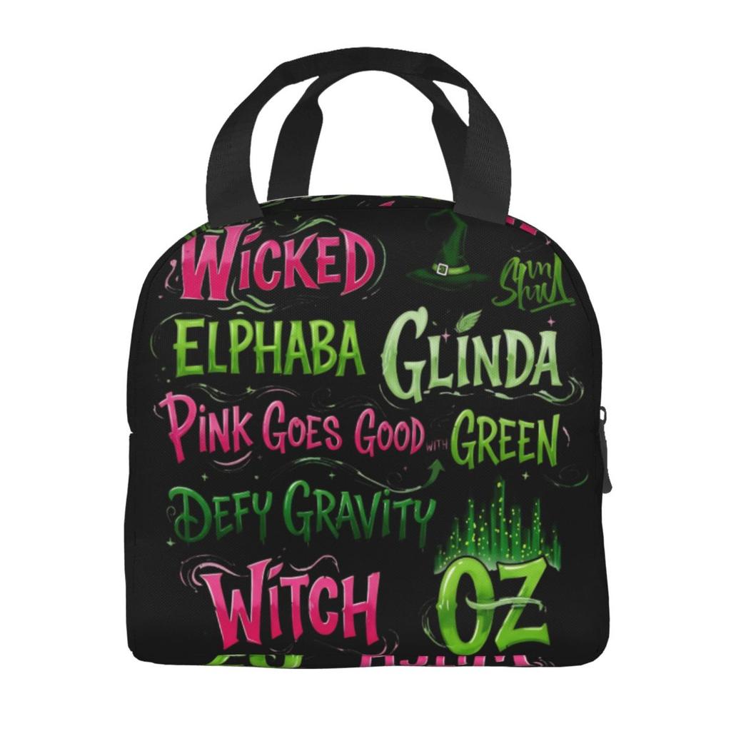 Aesthetic Wicked For Good Insulated Lunch Bag Food Container Portable Cooler Thermal Lunch Boxes For Picnic