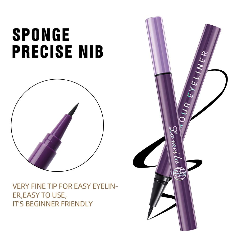 Matte Eyeliner Pen Makeup Waterproof Long Lasting Quickly Drying Smooth Ultra-thin Black Liquid Eyeliner Pencil Women Cosmetics