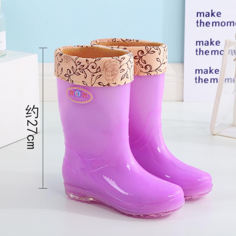 Длинные резиновые сапоги женские модные дождевые туфли женские взрослые без подкладки с высоким голенищем водонепроницаемые туфли быстросохнущие резиновые туфли лето