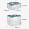 1/2 Layer Kids Building Block Storage Box Adjustable Lego Compatible Storage Box Whit Handle Transparent Toy Storage Box