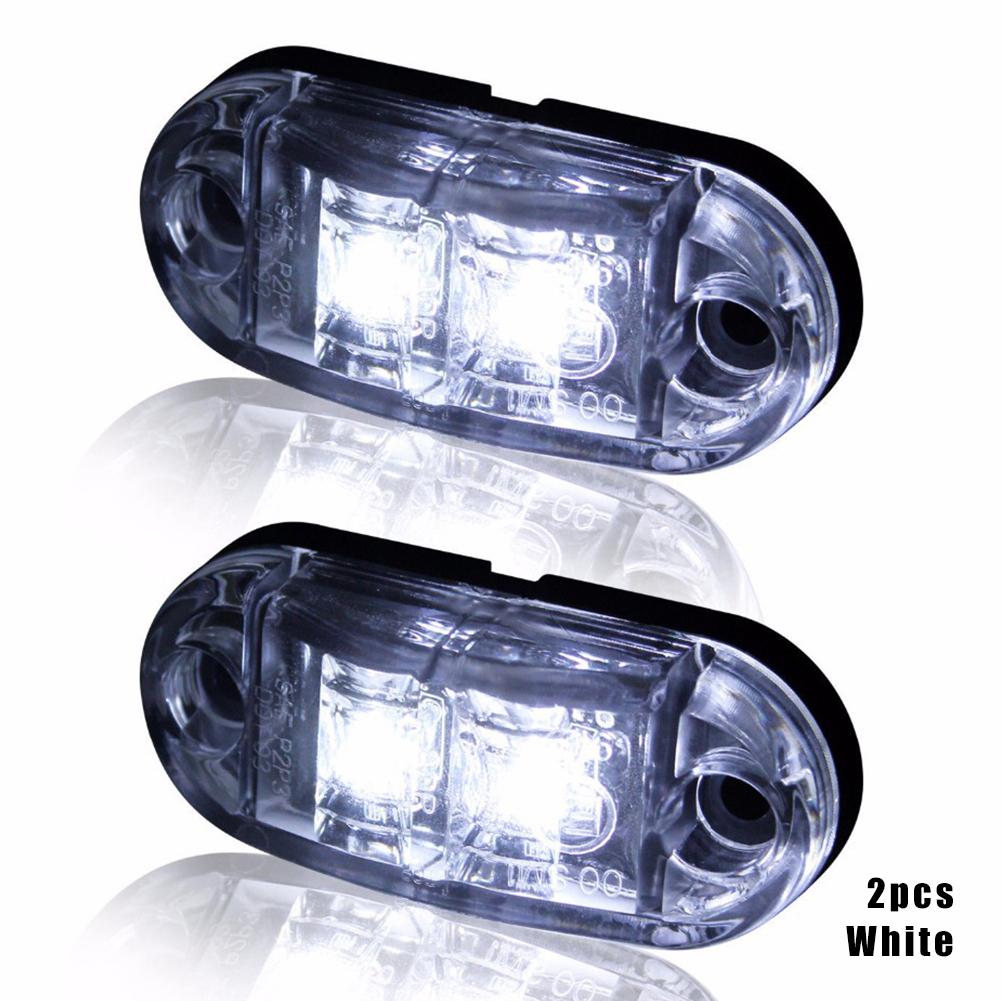 2 шт. 12 В 24 В светодиодные боковые габаритные огни, предупреждающие задние фонари, автомобильные внешние огни для прицепов, грузовиков, грузовиков, желтые, оранжевые, белые, красные