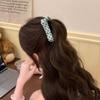 Черно-белая банановая заколка в корейском стиле в горошек: Универсальный высококлассный аксессуар для хвоста и боковых прядей