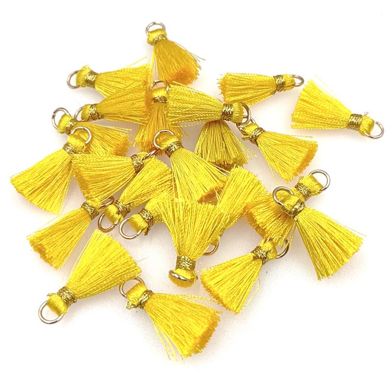 20pcs Gold Thread Band Loops Small Tassel Fringes Jewelry Accessories DIY Earrings Hair Accessories Fashion Handmade Materials