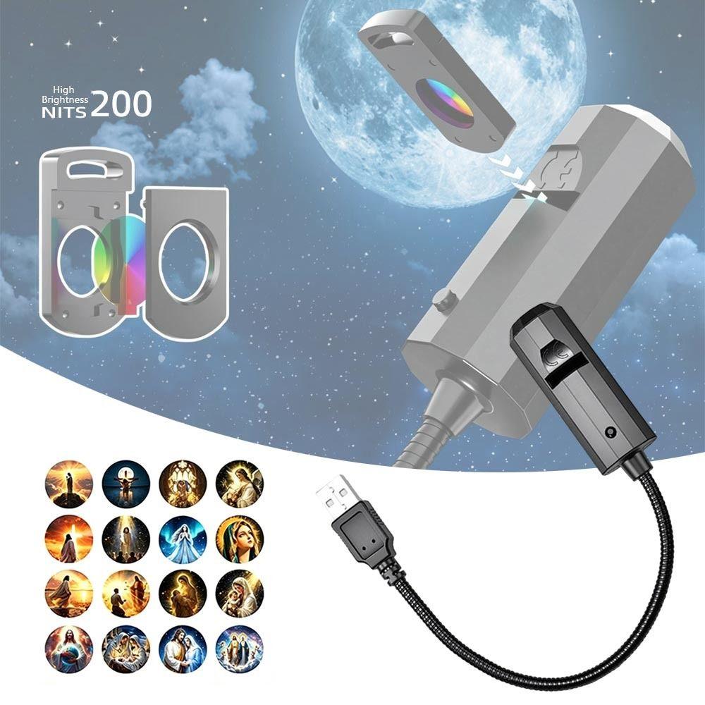 16 Patterns USB Projection Decorative Lamp USB Projection Light  Ceiling Background Decoration