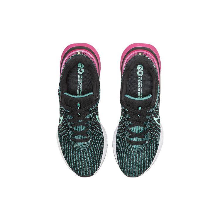 Nike React Infinity Run Flyknit 3 Black Pink Prime Dynamic Бирюзовые женские кроссовки Washed-Teal DD3024-003