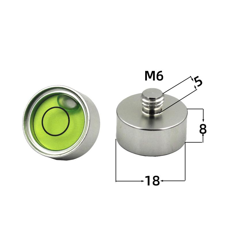 Маленький уровень Bullseye Spirit Level Nivel Bubble Bead с винтом M6 M10 1/4 3/8 дюйма Инструмент для выравнивания с гвоздем диаметром 13 мм 15 мм 18 мм 1 шт.
