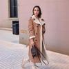 2024 Women's Autumn/Winter Reversible Stand-Up Collar Fur Coat with Stylish Lapel