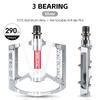 WEST BIKING Bicycle Ultralight Pedals 3 Bearings MTB 7075 Aluminum Alloy Flat Pedals Road Bike Non-Slip Colorful Cycling Pedals