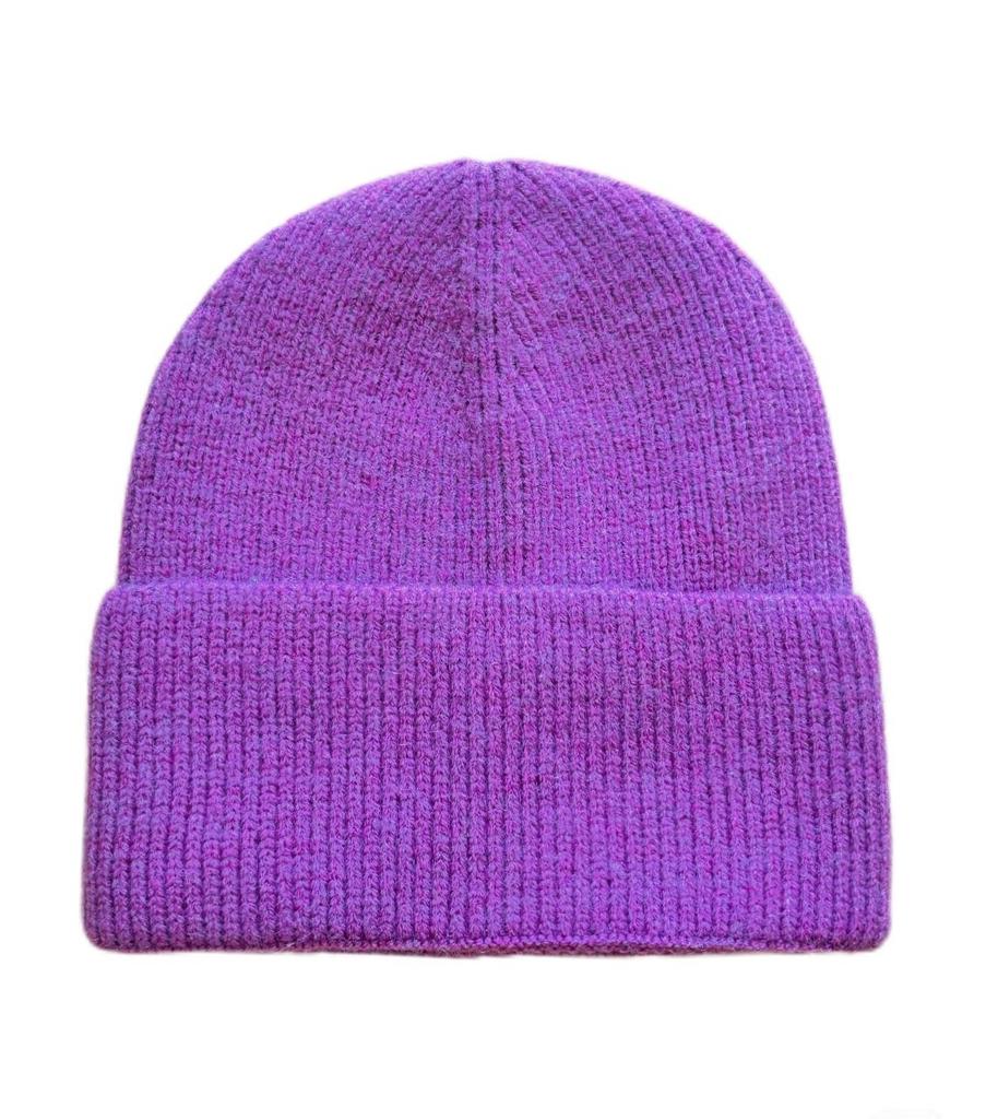 Шапка зимняя однотонная легкая вязаная шапка женская теплая шерстяная шапка из дынной кожуры шляпа помещика мужская оптовая продажа