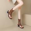 Summer Toe Bohemian Beach Shoes Sandals Women'S Premium Thick Heel Roman Stretch Short Cool Boots