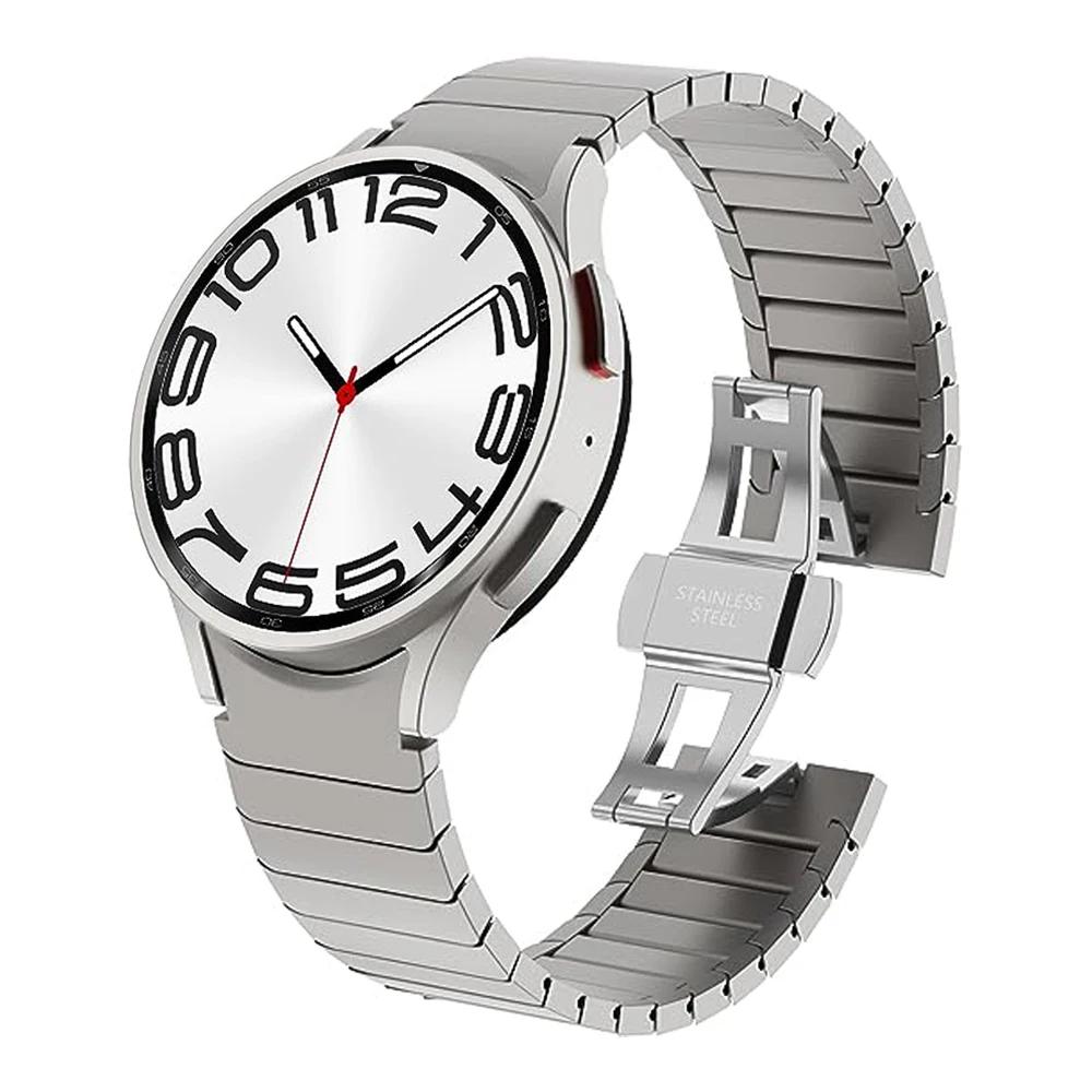 Bracelet for Samsung galaxy watch 8 7 6 4 classic 46mm 47 43mm band no gaps stainless steel strap for watch 4 5 pro 44mm 40 45mm