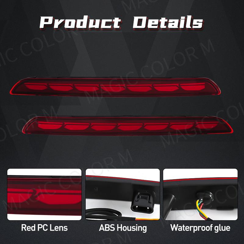 For Honda Civic Multi-function LED Rear Bumper Light Fog Lamp Auto Tail Bulb Brake Reflector Acssories