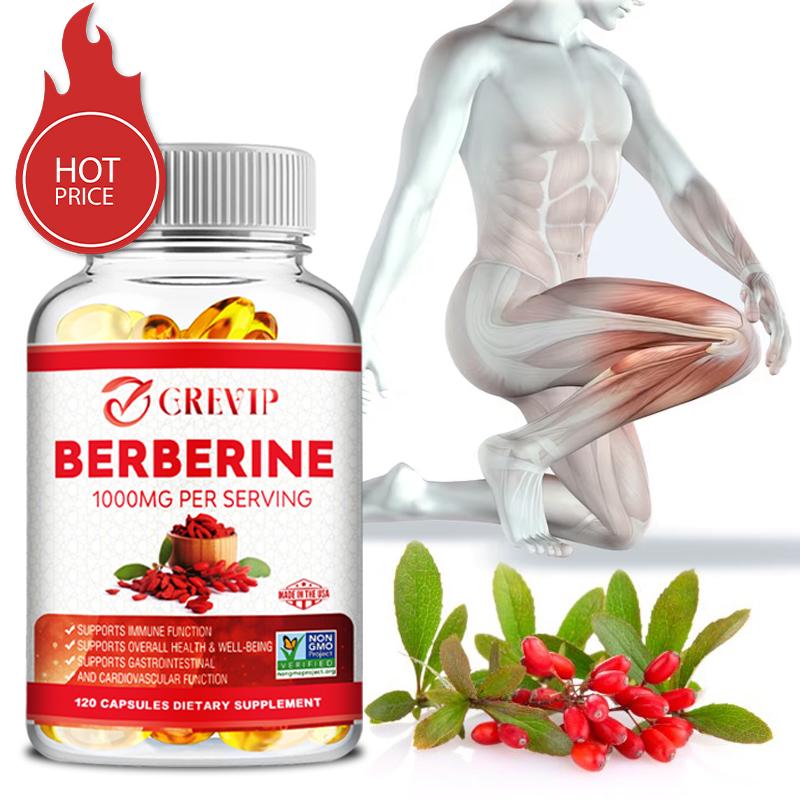 Berb-erine Supplement 500mg (1000mg Per Serving) for Supports Healthy Immune Function, Anti-oxidant,Gastrointestinal & Overall Wellness