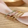 Colorful Thin Bangle Sweet Shiny Rhinestone Bangle Fashion Buckle Bracelet  For Women