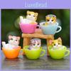 Cat Mug Collectible Pvc Blind Box Toy Creative Decor For Kids And Adults Spaces