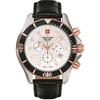 Мужские часы Grovana Nautilus Chronograph с белым циферблатом и кварцевым механизмом 7040.9552 100M