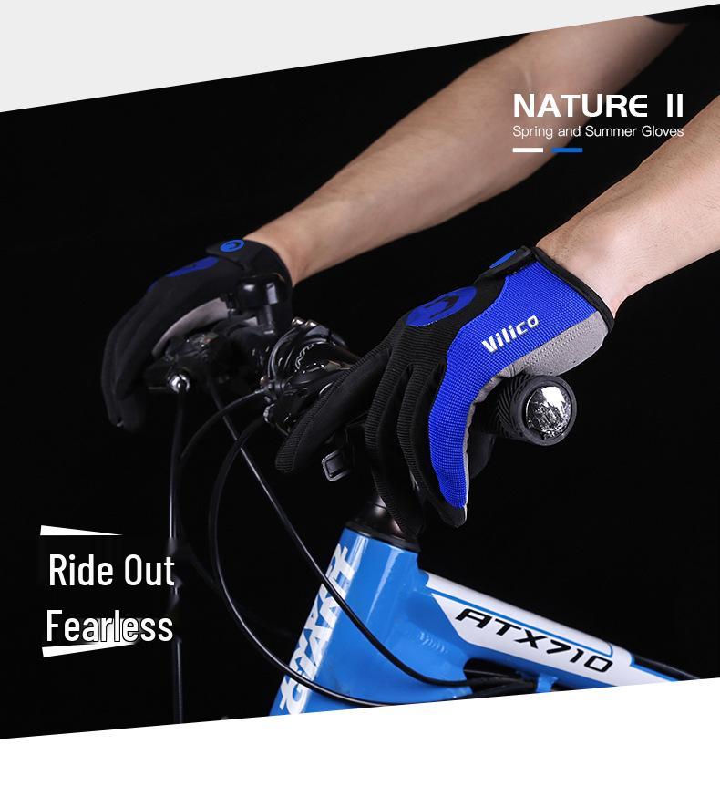 Summer Non-Slip Shock-Absorbing Cycling Gloves for Men and Women – High Temp Resistant Long Finger MTB Gloves