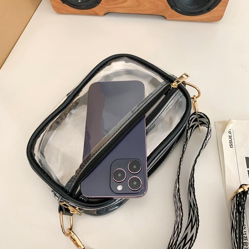 Прозрачная маленькая сумка-мессенджер из ПВХ, мужская пляжная сумка на плечо, женская прозрачная сумка-мессенджер