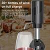 Electric Wine Decanter Automatic Wine Aerator USB Rechargeable One Touch Wine Dispenser Powerful Wine Pourer for Quick Decanting Wine Lover Gift