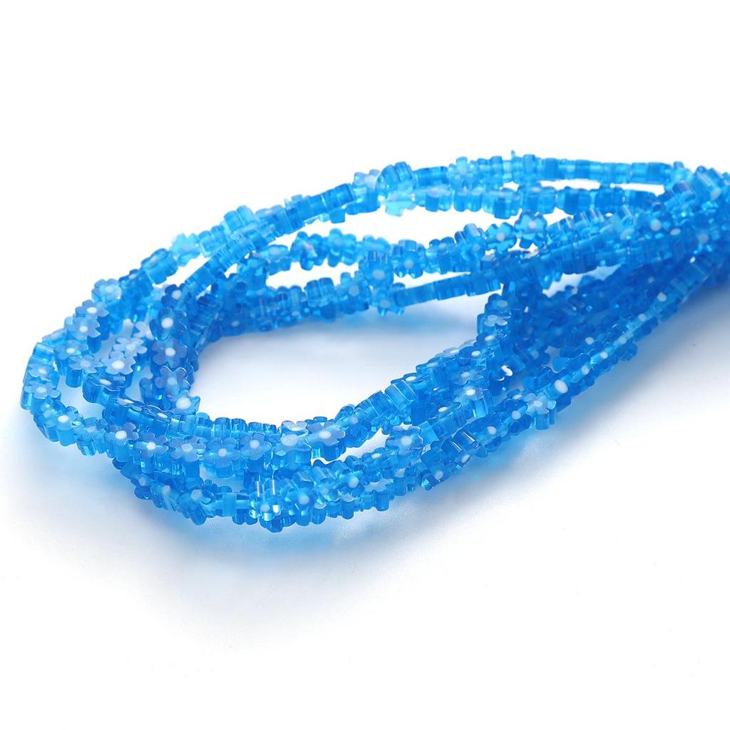 Набор из 45 бусин-цветков из стекла миллефиори для изготовления ожерелий, браслетов и серег своими руками