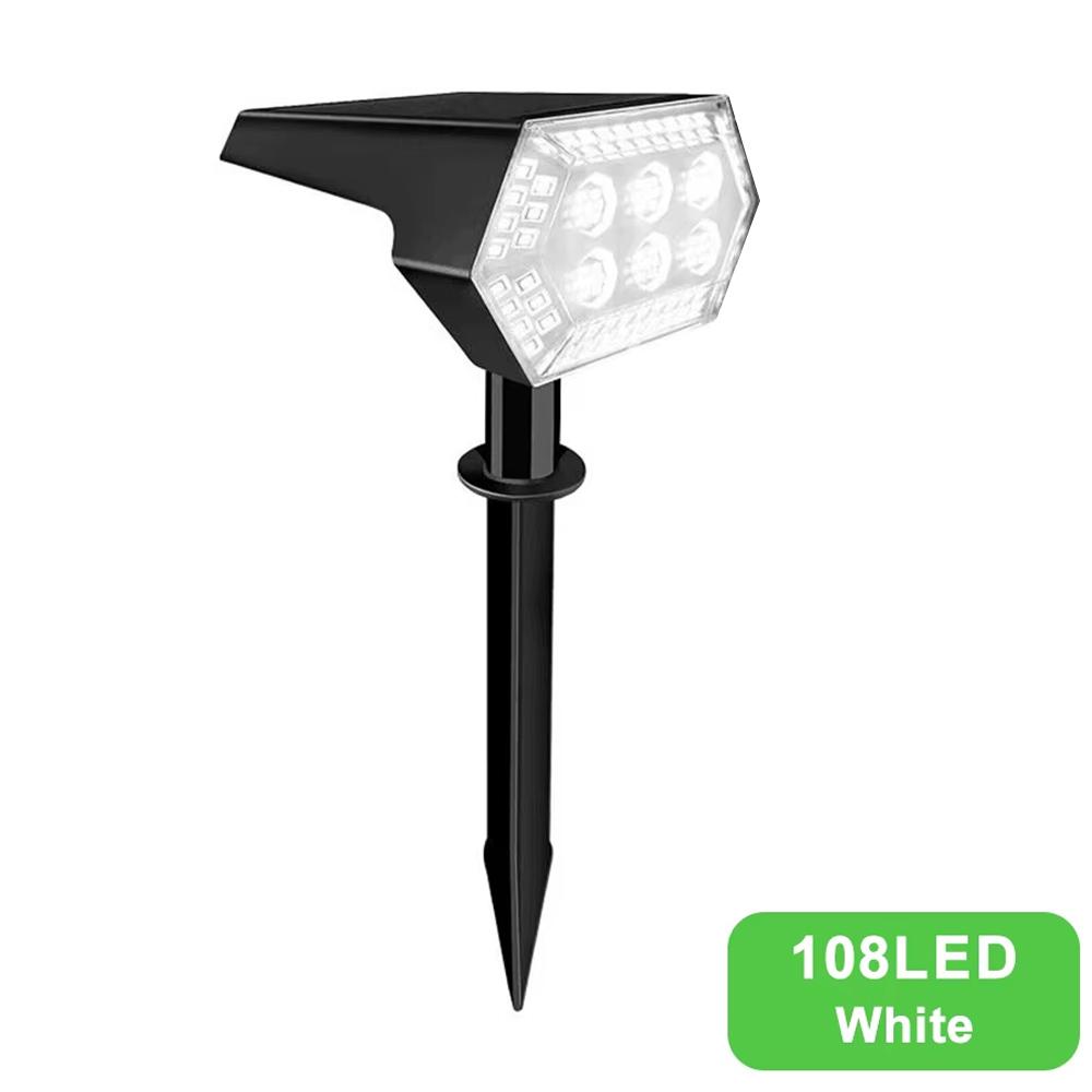 Солнечные садовые фонари 108 светодиодных солнечных прожекторов для улицы Водонепроницаемый солнечный ландшафтный прожектор Настенный светильник Двор Веранда Дорожка
