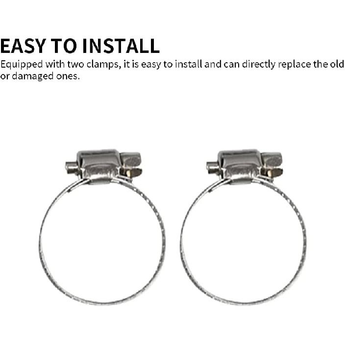 EKDJKK Parking Air Heater Exhaust Pipe, Stainless Steel Exhaust Pipe Inner Parking Air Heater Fuel Tank Diesel-Gas Vent Hose (Size:200cm/78.74in)