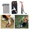 8Pcs Tent Stakes and Camp Hammer Camping Spikes Pegs Heavy Duty for Picnic Backpacking