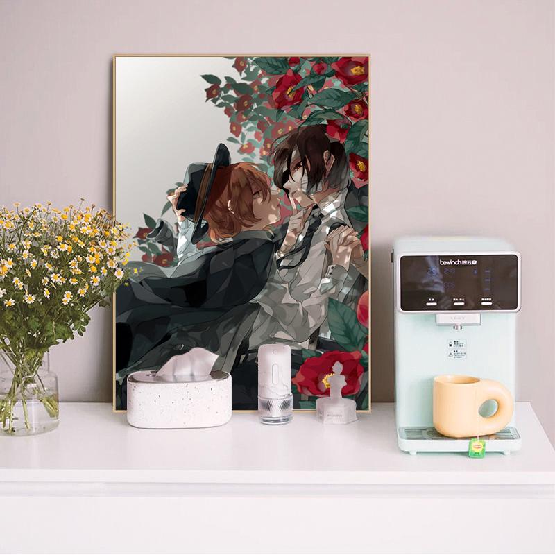 Anime Bungo Stray Dogs Poster Retro Room Decor Canvas Painting Decorative Prints Wall Painting Wall Art Home Decor