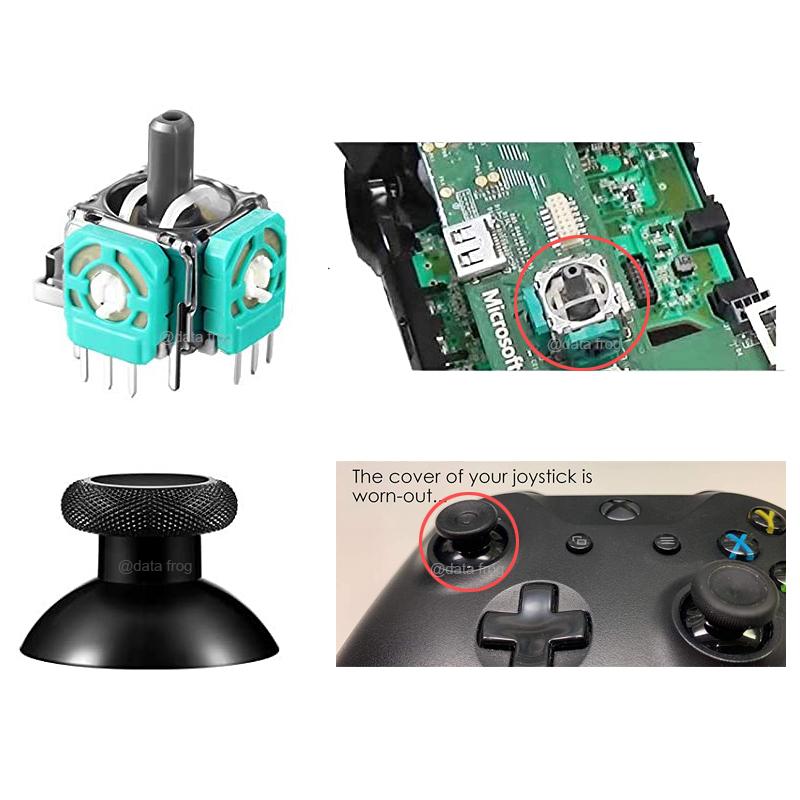 DATA FROG Замена 3D Аналоговый стик Датчик Модуль Thumb Stick Для XBox One Slim LB RB Бамперы Кнопка Аксессуары Контроллера