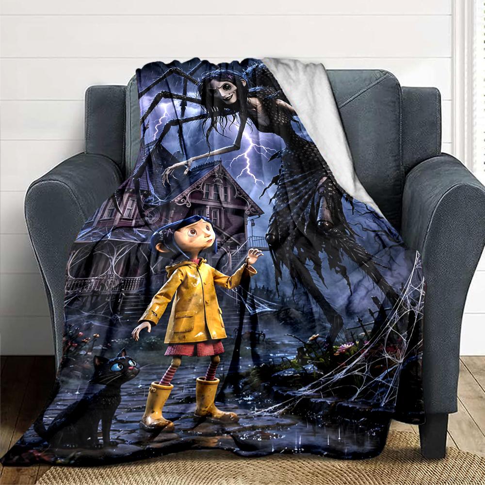Spooky Rainy Night Blanket Soft Throw Blanket For Home Bedroom Bed Sofa Travel Office Solid Christmas Blanket