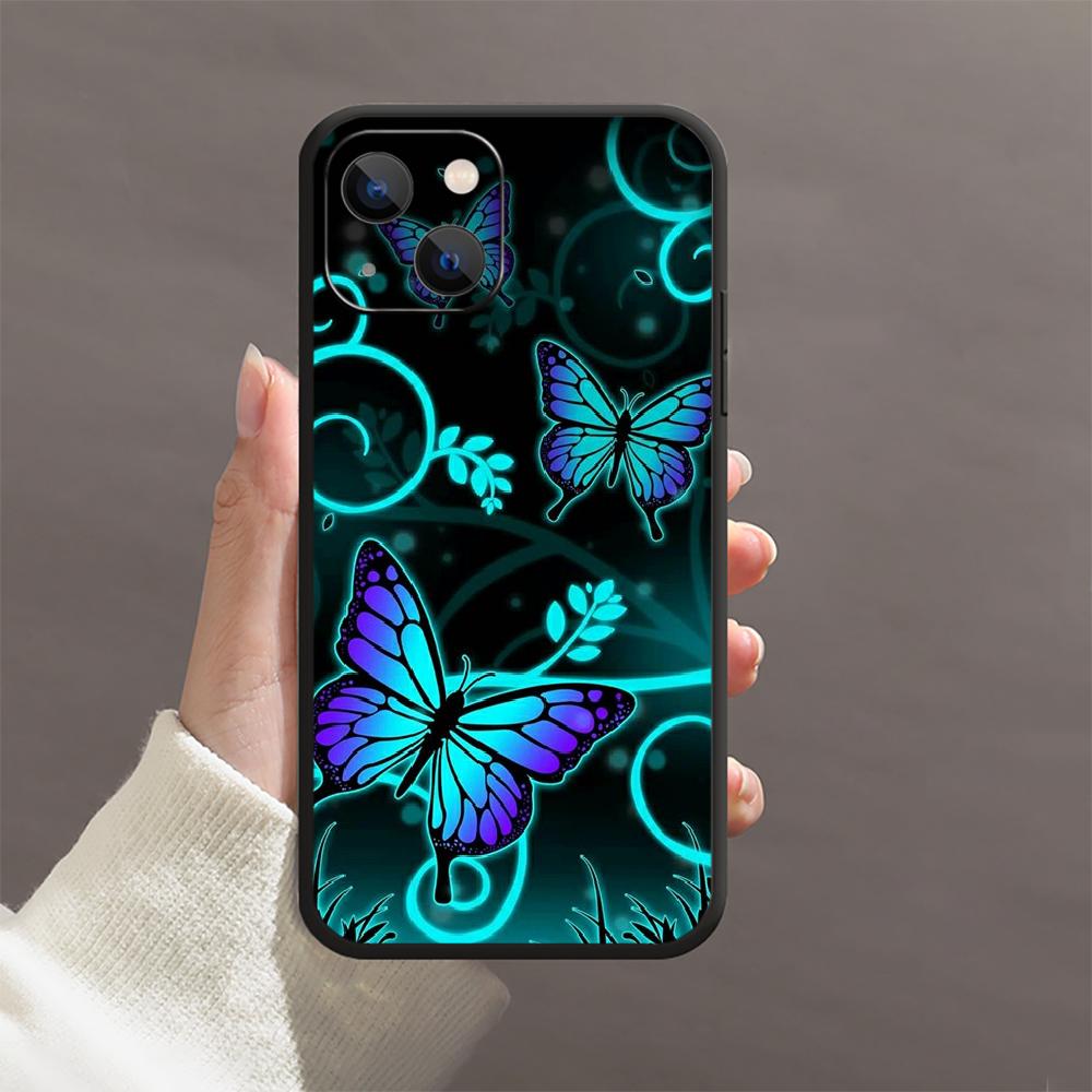 Чехол для телефона с бабочкой для iPhone Samsung Galaxy Redmi Xiaomi Oppo OnePlus Note SA 7 8 9 10 11 12 13 14 20 21 22 23 53 54 Pro Max Plus Ultra TPU Soft