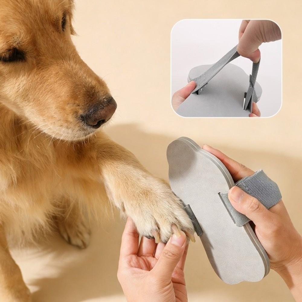 Adjustable Strap Pet Claw Grinder Elastic Dog Scratch Pad  Pet Grooming Cleaning