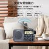 YOREK AM/FM Portable Radio with High Sensitivity Reception, Recording, Sleep Function, and Wide FM Compatible (Grey)