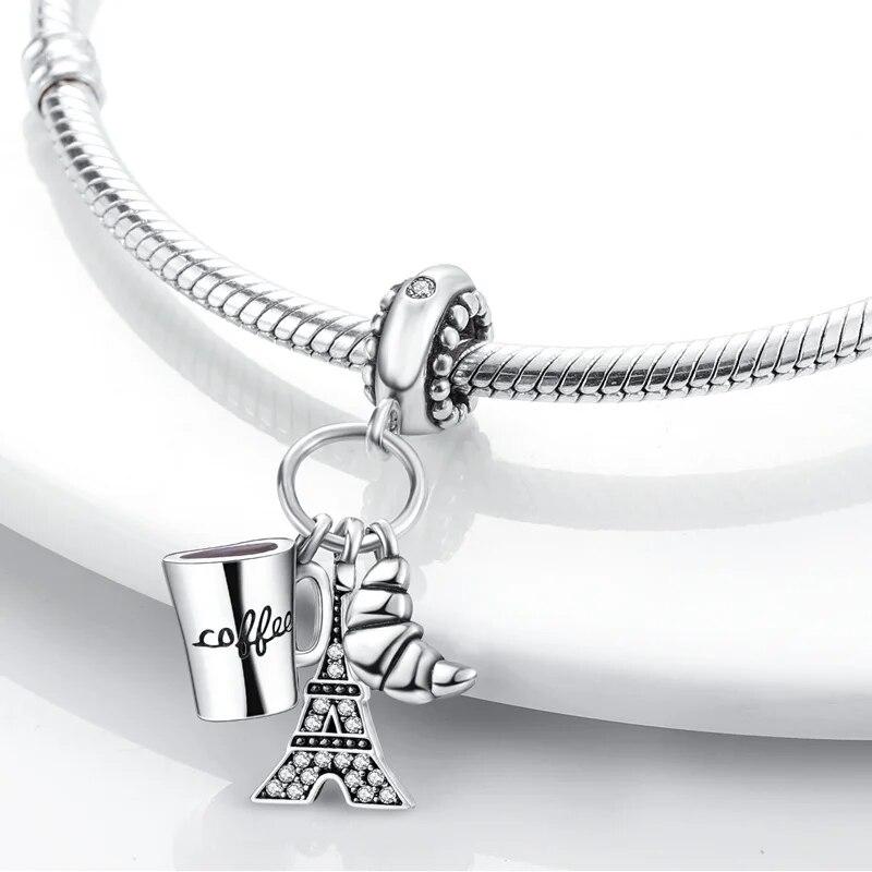 100% Стерлингового Серебра 925 пробы Best Life Розовое Сердце Bluetooth-гарнитура Air Pod Подвеска FItFashionBracelet DIY Изготовление Ювелирных Изделий KJC187