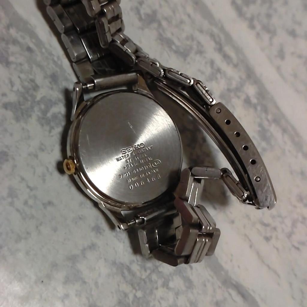 Рабочий товар SEIKO Seiko женские часы золотой серебряный комбинированный цвет оригинальный ремешок Винтаж