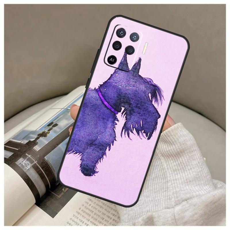 Cartoon Westie Dog Case For Oppo A74 A94 A54 A18 A38 A58 A78 A98 A80 A60 A40 A96 A76 A16 A15 A17 A57 A77 A5 Pro