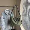 Solid Color Simple Casual Cotton Bag Large Capacity Texture Versatile Shoulder Bag Korean Version Messenger Tote Bag