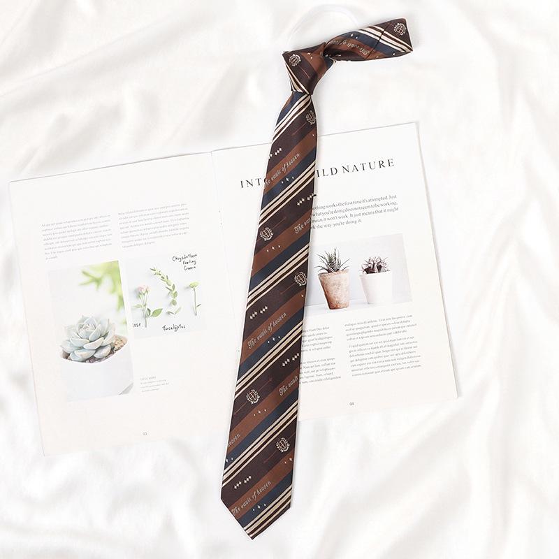 Лимонный Плед Галстук для Школьной Формы с Морской Солью - Ручная Работа в Японском Академическом Стиле для Мужчин и Женщин