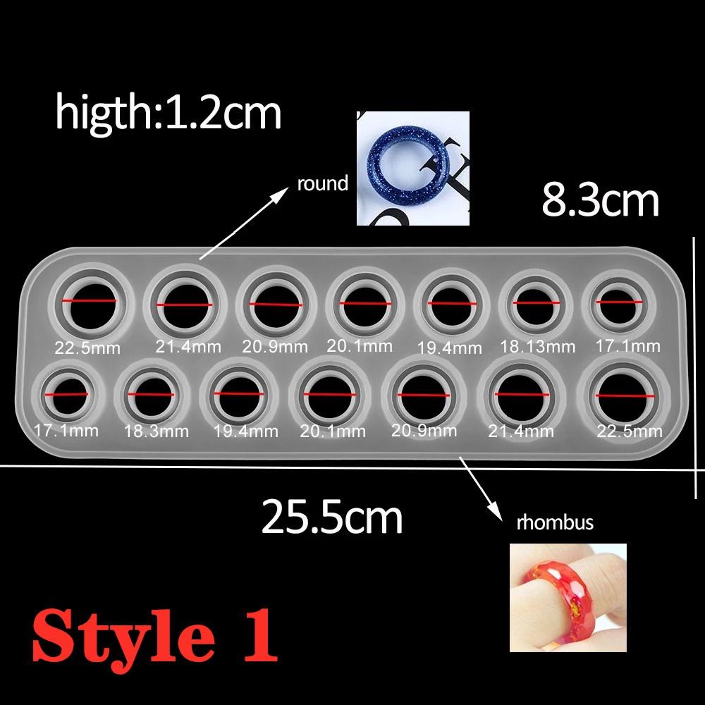 Кольца, формы для эпоксидной смолы, смешанные размеры, силиконовые формы для литья, инструмент для самостоятельного изготовления ювелирных изделий, принадлежности, аксессуары