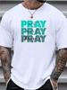 Унисекс футболка с принтом 'Pray' для всех сезонов