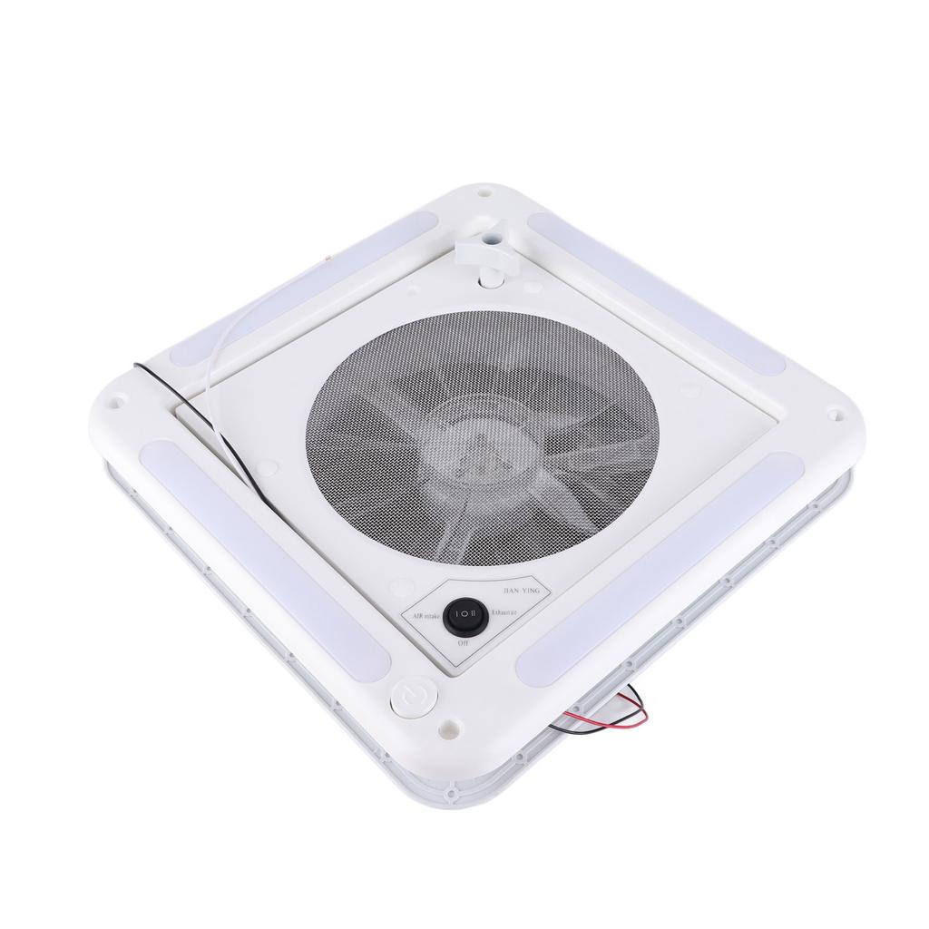 Вентилятор на крыше автодома, 12 В, 360x360 мм, 10 лопастей, двухрежимный воздухозаборник, выход, 4 светодиода для кемпера, фургона Trail