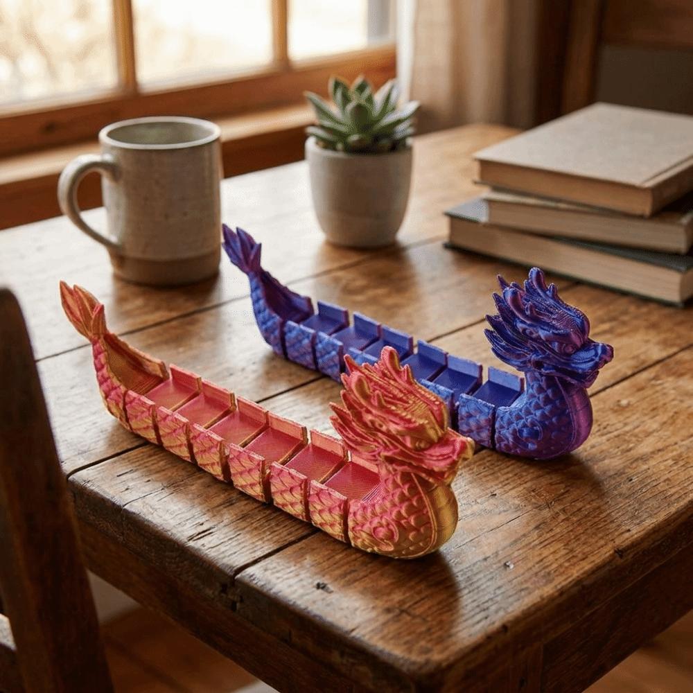 Realistic Articulated Chinese Dragon Cute Dragon Keys Holder  Desktop Ornament